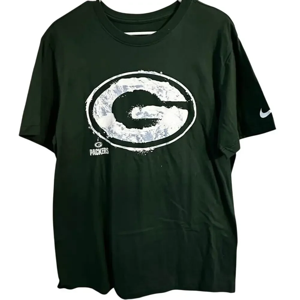 EUC Nike Green Bay Packers Green Short Sleeve T-Shirt Size Medium